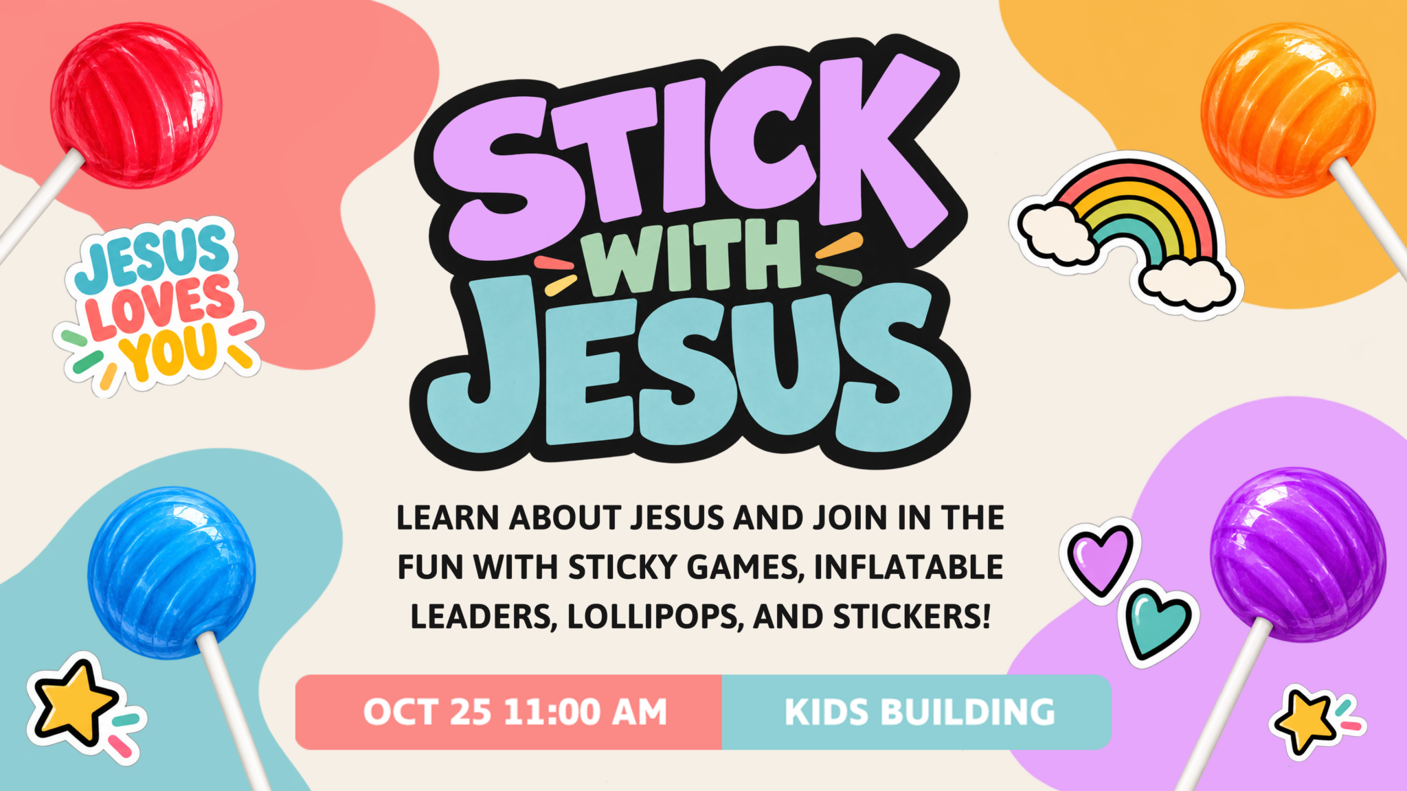Kidventure Stick with Jesus event graphic